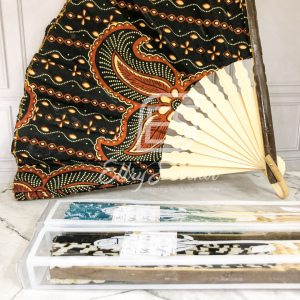 Souvenir Kipas Batik Super Jumbo Kemas Mika Motif